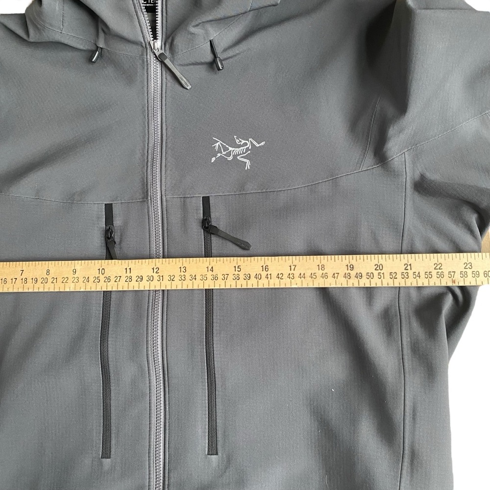 Arcteryx Acto FL Jacket Mens Large Softshell Grid Fleece Alpine Hood Pilot Gray - Picture 12 of 13